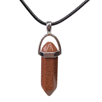 Goldstone Stone Hexagonal Pointed Necklace - Image 3