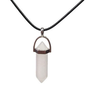 Quartz Crystal Natural Gemstone Hexagonal Pointed Necklace - Image 4