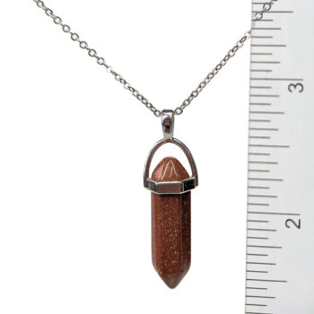 Goldstone Stone Hexagonal Pointed Necklace - Image 2