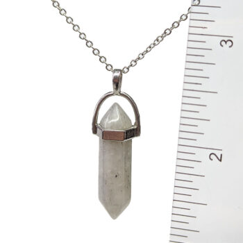 Labradorite Natural Gemstone Hexagonal Pointed Necklace - Image 2