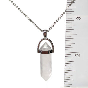 Quartz Crystal Natural Gemstone Hexagonal Pointed Necklace - Image 2