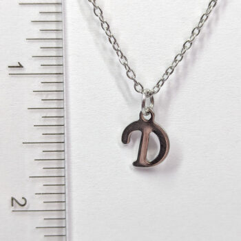 Stainless Steel Silver Necklace with Letter Initial - Image 2