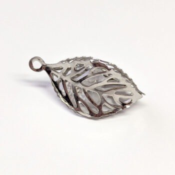 Silver Three Sided Filigree Leaf Charm