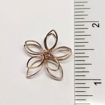 Wire Wrapped KC Gold Flower Small - Image 2