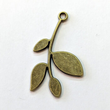 Modern Branch Leaves Leaf Pendant Antique Bronze