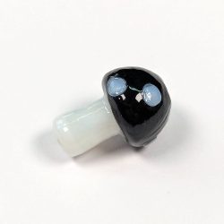 Lampwork Glass Bead Black Mushroom