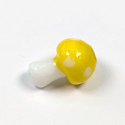Lampwork Glass Bead Transparent Yellow Mushroom