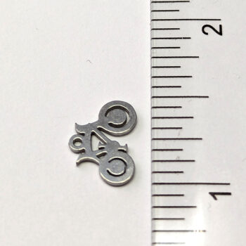 Stainless Steel Delicate Bicycle Bike Charm Silver - Image 2