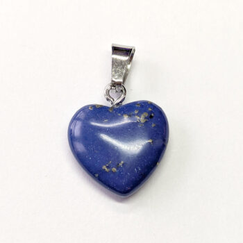 Blue Sodalite Natural Gemstone Heart Pendant Silver - Image 6