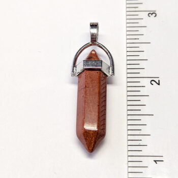 Goldstone Stone Hexagonal Pointed Pendant - Image 4