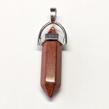 Goldstone Stone Hexagonal Pointed Pendant - Image 3