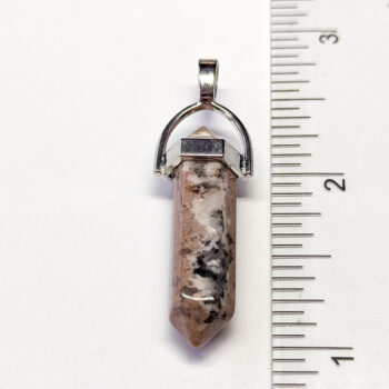 Picture Jasper Natural Gemstone Hexagonal Pointed Pendant - Image 2