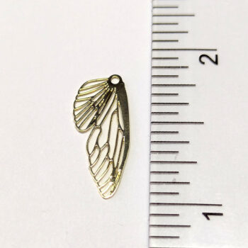 Gold Hollow Delicate Filigree Butterfly Wing Pendant - Image 2