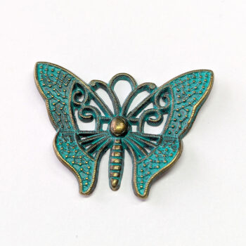 Antique Bronze Patina Hollow Butterfly Charm