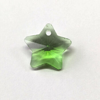 Light Green Faceted Glass Rhinestone Star Charm