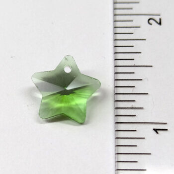 Light Green Faceted Glass Rhinestone Star Charm - Image 2