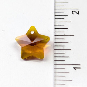 Brown Faceted Glass Rhinestone Star Charm - Image 2