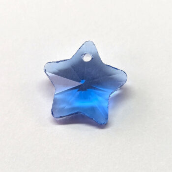 Blue Faceted Glass Rhinestone Star Charm - Image 3