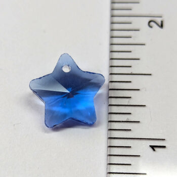 Blue Faceted Glass Rhinestone Star Charm - Image 4