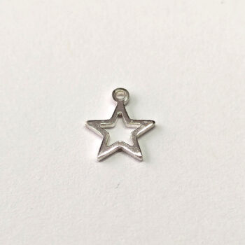 Sterling Silver Dainty Hollow Star Charm