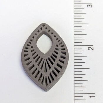 Large Decorative Cutout Diamond Wood Pendant Grey - Image 2