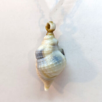 Acrylic Cream Brown Marble Twisted Tulip Shell Pendant