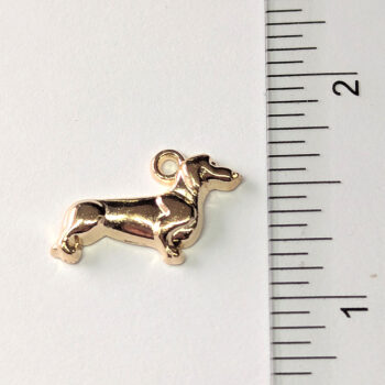 Dachshund Dog Charm KC Gold - Image 2