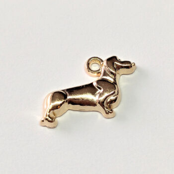 Dachshund Dog Charm KC Gold - Image 4