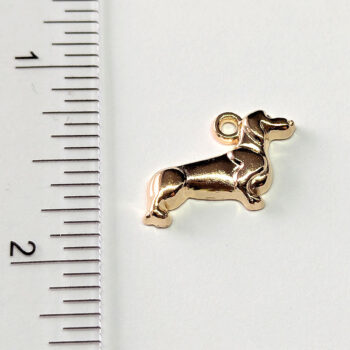 Dachshund Dog Charm KC Gold - Image 5