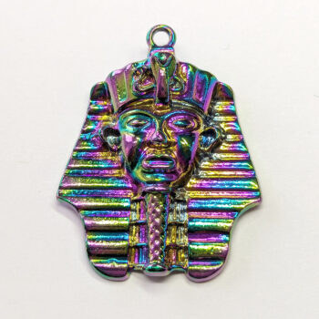 Egyptian King Tutankhamun Mask Pendant Rainbow