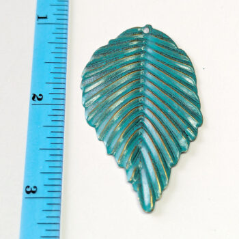Large Filigree Leaf Antique Bronze Patina - Image 2