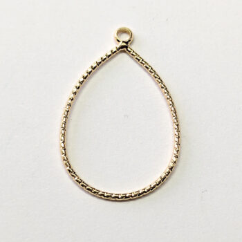 Hollow Connector Teardrop Geometric Pendant Gold