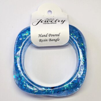 Chunky Irregular Sequins Slip-on Bangle Resin Bracelets - Image 9