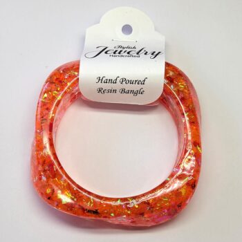 Chunky Irregular Sequins Slip-on Bangle Resin Bracelets - Image 10