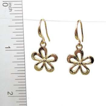 16K Real Gold Plated Daisy Flower Earrings - Image 4