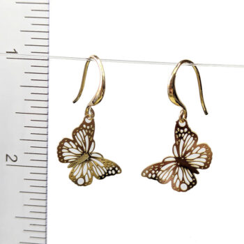 18K Real Gold Plated Stainless Steel Delicate Butterfly Earrings - Image 3