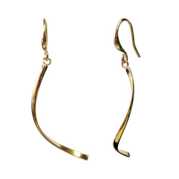 18K Real Gold Plated Stainless Steel Twist Geometric Earrings
