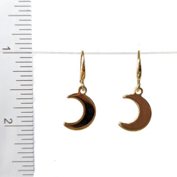 24K Real Gold Plated Stainless Steel Moon Earrings - Image 3