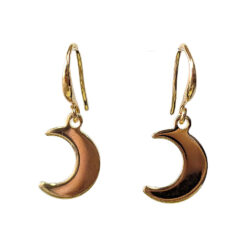 24K Real Gold Plated Stainless Steel Moon Earrings