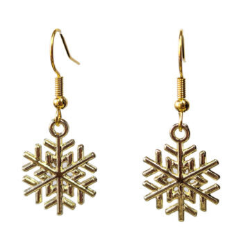 18K Real Gold Plated Snowflake Earrings - Image 3