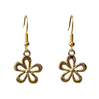 16K Real Gold Plated Daisy Flower Earrings - Image 2