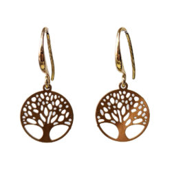 18K Real Gold Plated Stainless Steel Delicate Tree Earrings