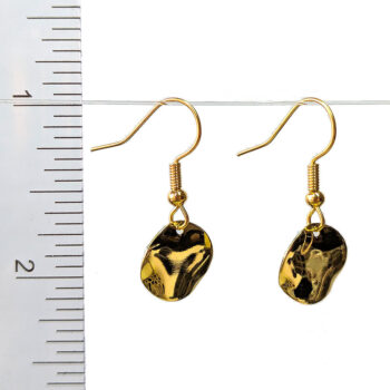 18K Real Gold Plated Round Geometric Earrings - Image 2