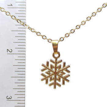 18K Real Gold Plated Snowflake Necklace - Image 2