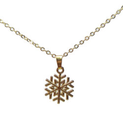 18K Real Gold Plated Snowflake Necklace