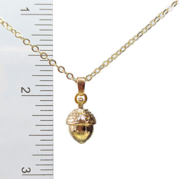 18K Real Gold Plated 3D Acorn Necklace - Image 2