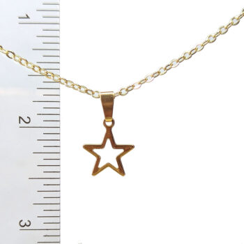 18K Real Gold Plated Stainless Steel Delicate Hollow Star Necklace - Image 2