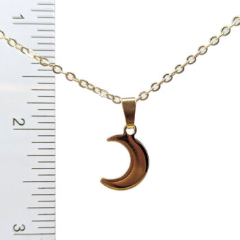 24K Real Gold Plated Stainless Steel Moon Necklace - Image 2