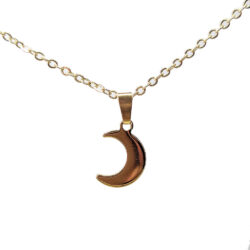 24K Real Gold Plated Stainless Steel Moon Necklace
