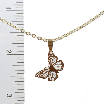 18K Real Gold Plated Stainless Steel Delicate Butterfly Necklace - Image 2